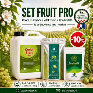 Set Fruit PRO – Condi Fruit MVV, Vital Tricho i Condical Bb za voćke, vinovu lozu i masline